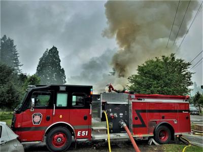 Clark County Fire District 13 Engine at Fire